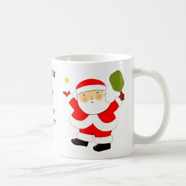 Caneca De Café Natal de Pickleball (Direita)