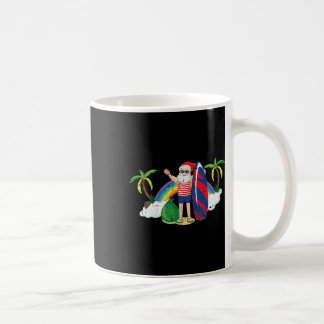 Caneca De Café Natal de Surfista de Santa no Verão de Julho Tropi