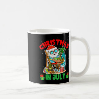 Caneca De Café Natal de Verão em Julho - Papai Noel Tropical Surf