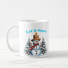 Caneca De Café Natal Deixe-o nevar Snowman Mug 11oz