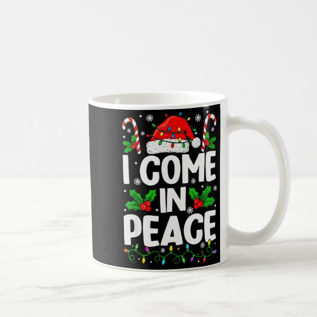 Caneca De Café Natal Divertido Eu Venho Em Paz Casal Combinando M (Direita)