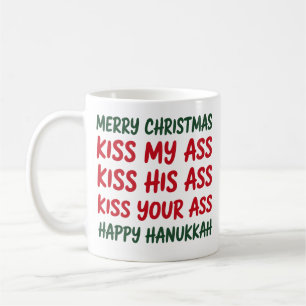 Caneca De Café Natal Divertido Feliz Natal Sarcástico Grosseiro