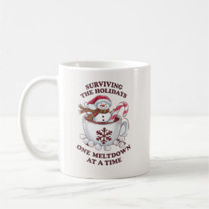Caneca De Café Natal Divertido Homem de Neve Férias de Natal