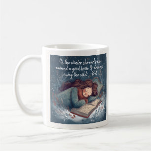Caneca De Café Natal do Amante de Livros