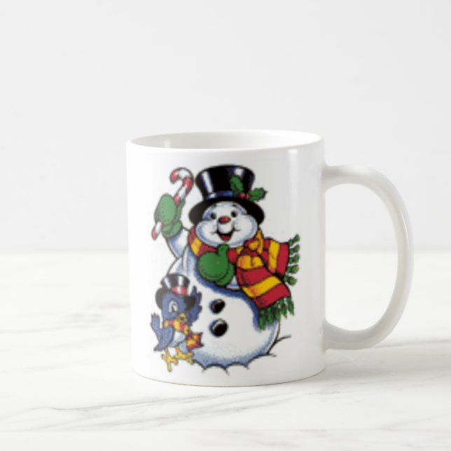 Caneca De Café Natal do boneco de neve (Direita)