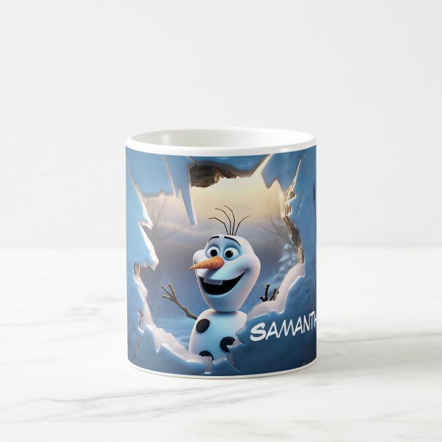 Caneca De Café Natal do bonitinho Snowman em 3D (Centro)