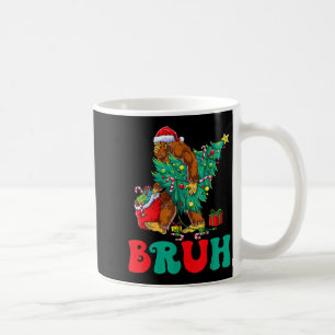 Caneca De Café Natal do Bruh Pé Grande Árvore de Natal Divertida