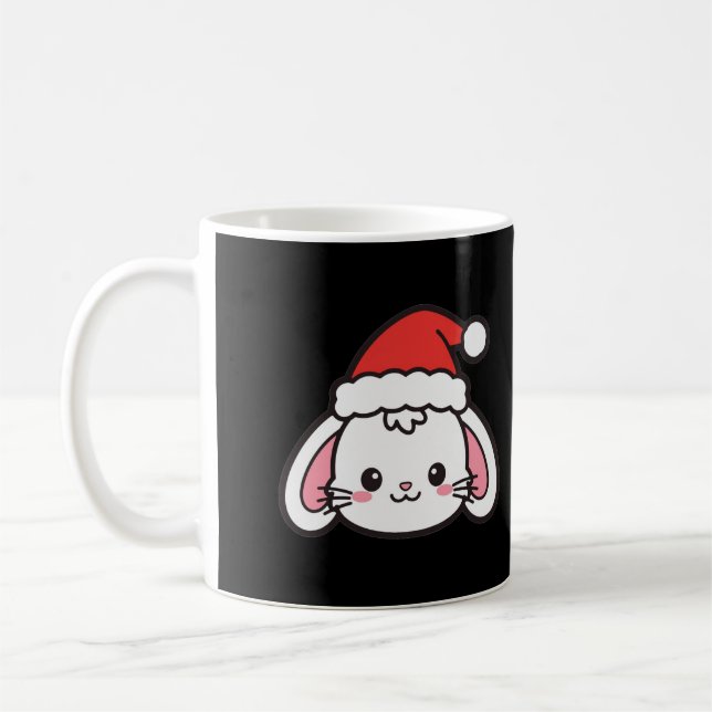 Caneca De Café Natal do Coelho de Natal (Esquerda)