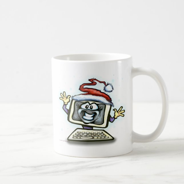 Caneca De Café Natal do computador (Direita)