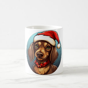 Caneca De Café Natal do Dachshund