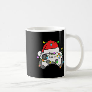 Caneca De Café Natal do Gamer Chapéu de Papai Noel de Jogos Vídeo
