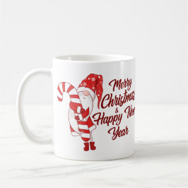Caneca De Café Natal do Gnome Abraçando Bastão de Doces
