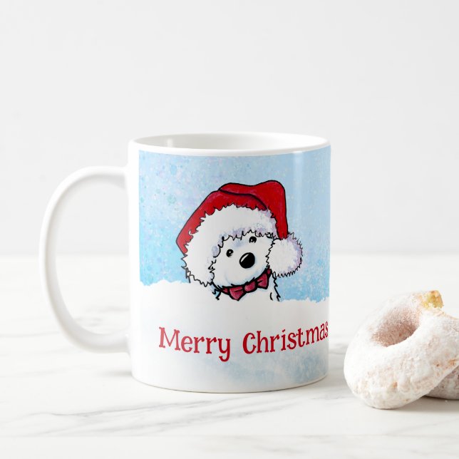 Caneca De Café Natal do KiniArt Havanese (Com Donut)