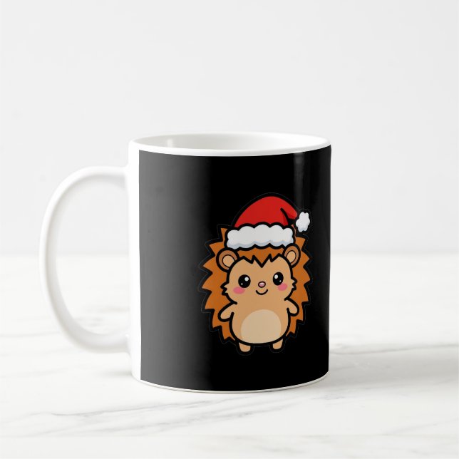 Caneca De Café Natal do Ouriço Cachorro (Esquerda)