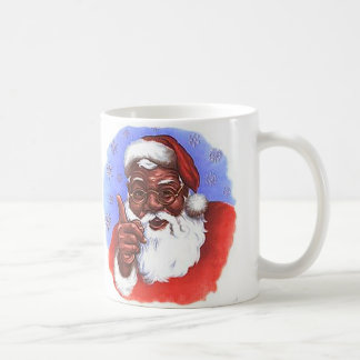Caneca De Café Natal do Papai Noel Africano Negro