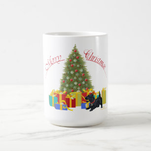 Caneca De Café Natal do Terrier Escocês