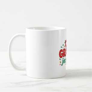 Caneca De Café Natal do Vovô Gato com Patas Tilintantes