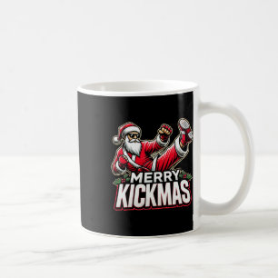 Caneca De Café Natal dos Papais noeis de Karate de Kickmas felize