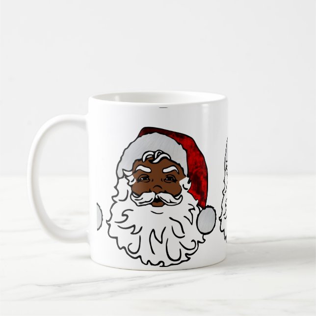 Caneca De Café natal dos papais noeis negros africanos (Esquerda)