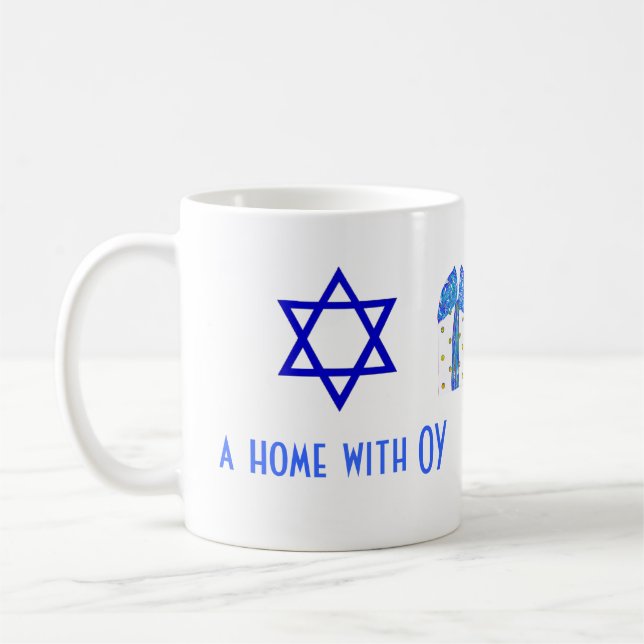 Caneca De Café Natal e Hanukkah do humor do feriado (Esquerda)