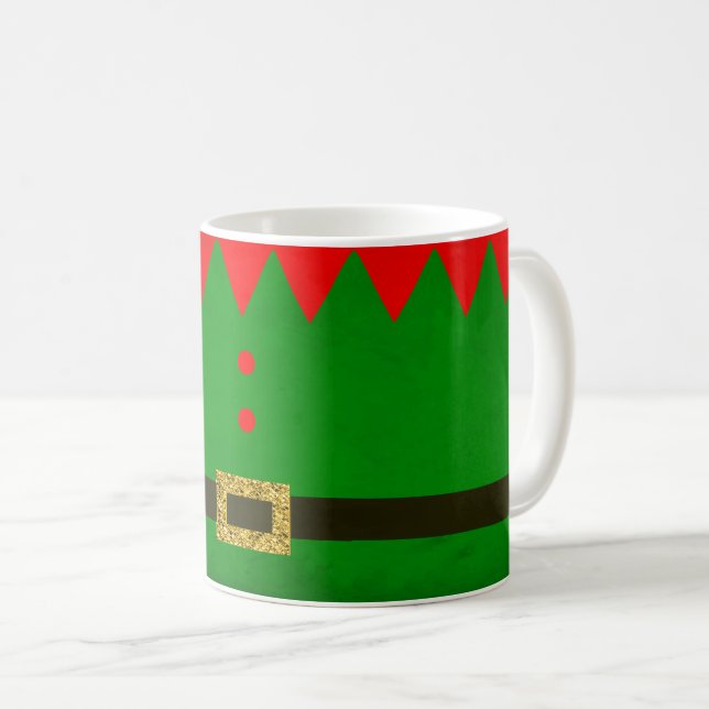 Caneca De Café Natal Elf Holiday (Frente Esquerda)