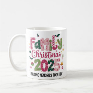 Caneca De Café Natal em Família 2025 Criando Memórias Juntos