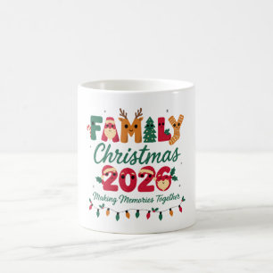 Caneca De Café Natal em Família 2026 Criando Memórias Juntos