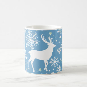 Caneca De Café Natal em flocos de neve