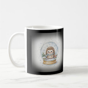 Caneca De Café Natal em Globo de Neve comouriço