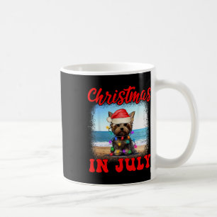 Caneca De Café Natal Em Julho Amante De Cachorro Xmas Engraçado M