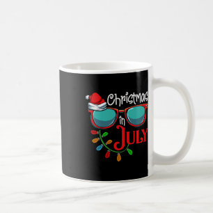 Caneca De Café Natal Em Julho Chapéu De Papai Noel Óculos De Sol