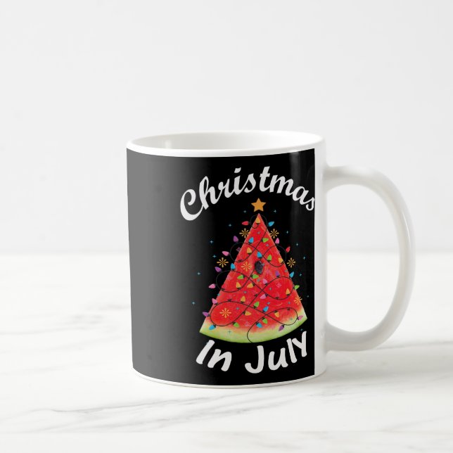 Caneca De Café Natal Em Julho Design De Melão Árvore De Natal (Direita)