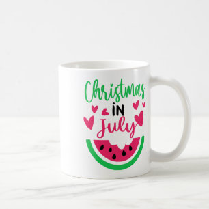 Caneca De Café Natal Em Julho Melancia Árvore De Natal De Verão H