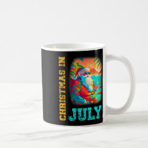 Caneca De Café Natal Em Julho Papai Noel Praia Verão Verão