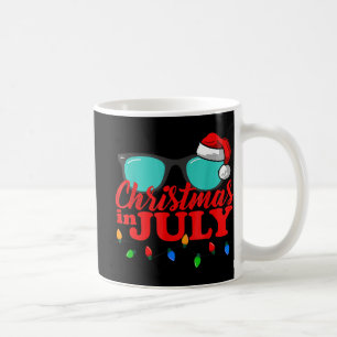 Caneca De Café Natal Em Julho Santa Hábitos Óculos De Verão
