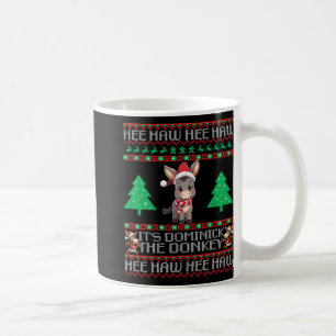 Caneca De Café Natal engraçado burro de Natal italiano Dominick