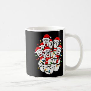 Caneca De Café Natal engraçado de boliche Santa boliche Ns Equipe