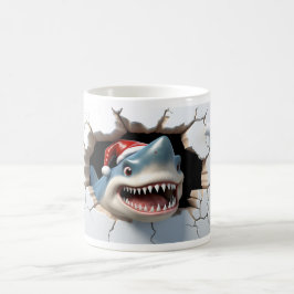 Caneca De Café natal engraçado de peixe-feliz