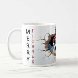 Caneca De Café natal engraçado de peixe-feliz