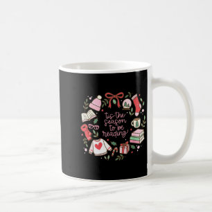 Caneca De Café Natal engraçado É a época de ler livros Paja