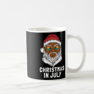 Caneca De Café Natal engraçado em julho Santa óculos de sol féria