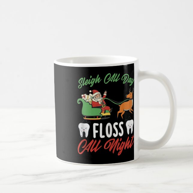 Caneca De Café Natal Engraçado no escritório dentário de Natal De (Direita)