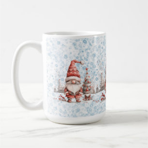 Caneca De Café Natal Escandinavo Gnomo Red Berries