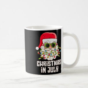 Caneca De Café Natal Face Christmas Em Julho Óculos de Sol Vintag