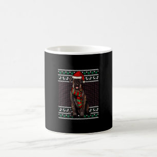 Caneca De Café Natal Feio do Xmas Giant Schnauzer Dog Santa Hat