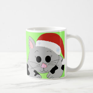 Caneca De Café Natal Felino Meowy