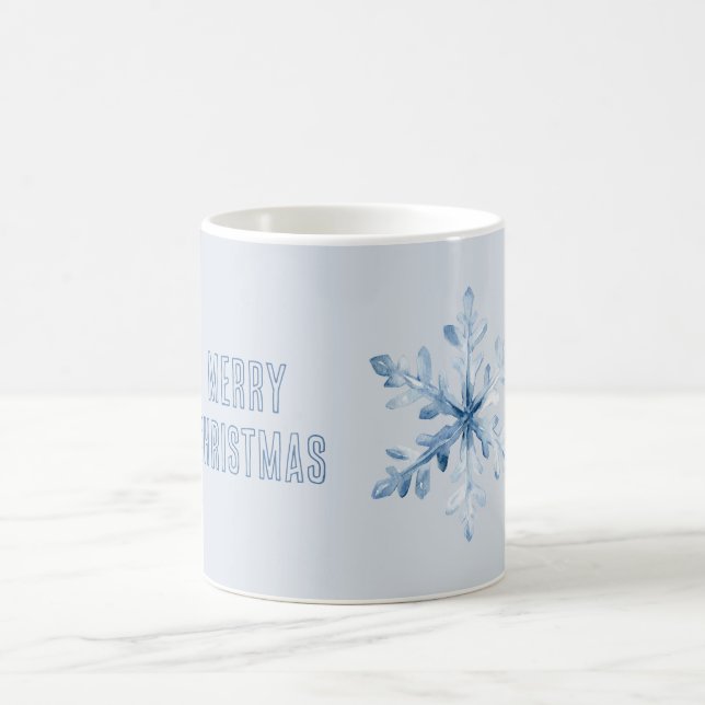Caneca De Café Natal Floco de Neve Azul (Centro)