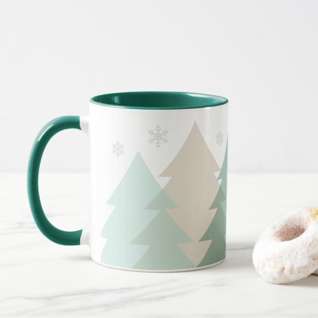 Caneca de Café Natal Florestas (Com Donut)
