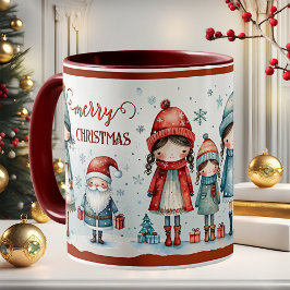 Caneca De Café Natal Fofo e Caprichoso para Garotas