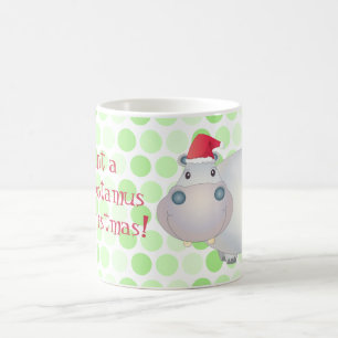 Caneca De Café Natal Hippo Hippopotamus Mug